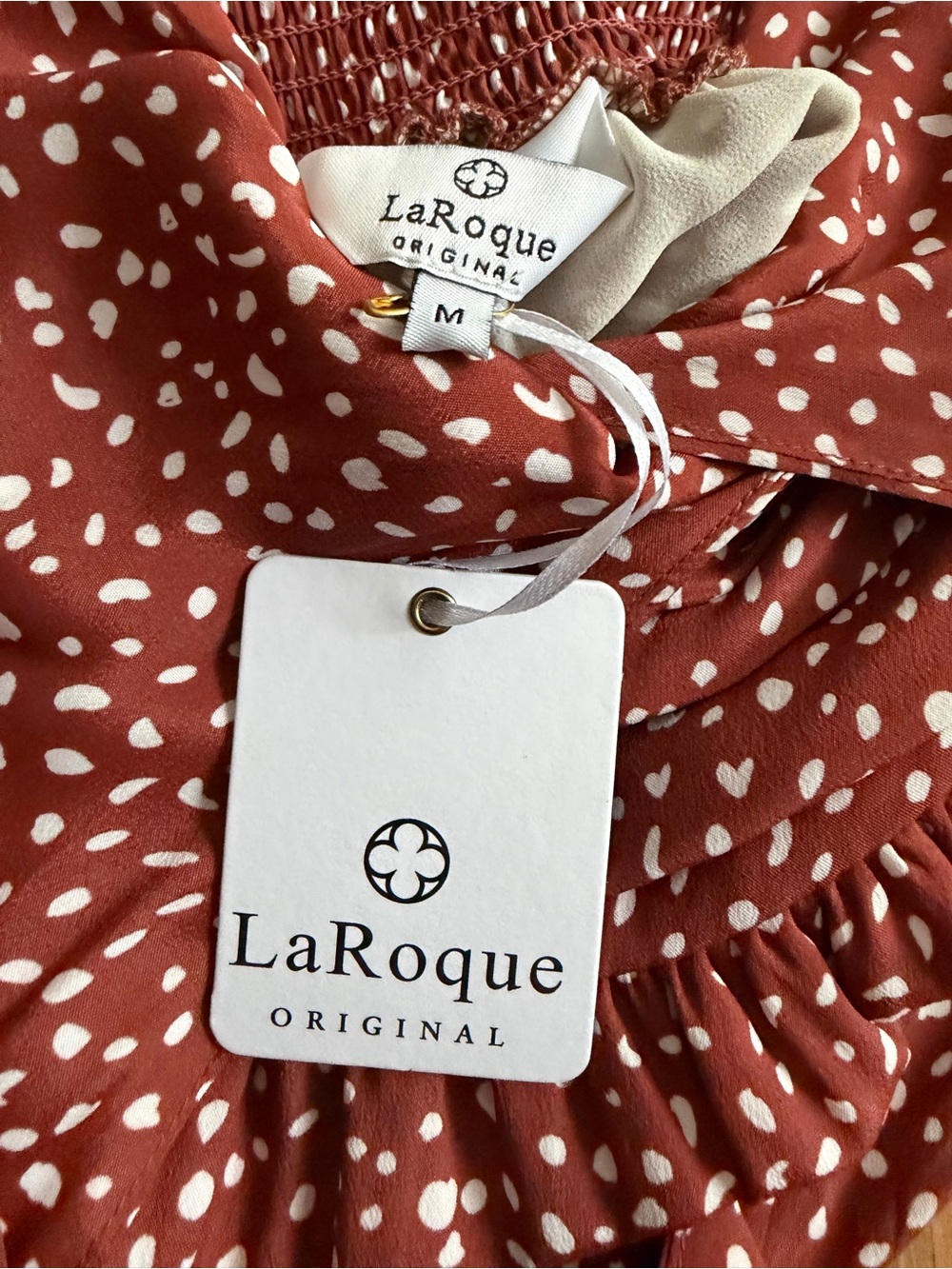LaRoque Original Silk Halter Dot Dress - Picture 6 of 15